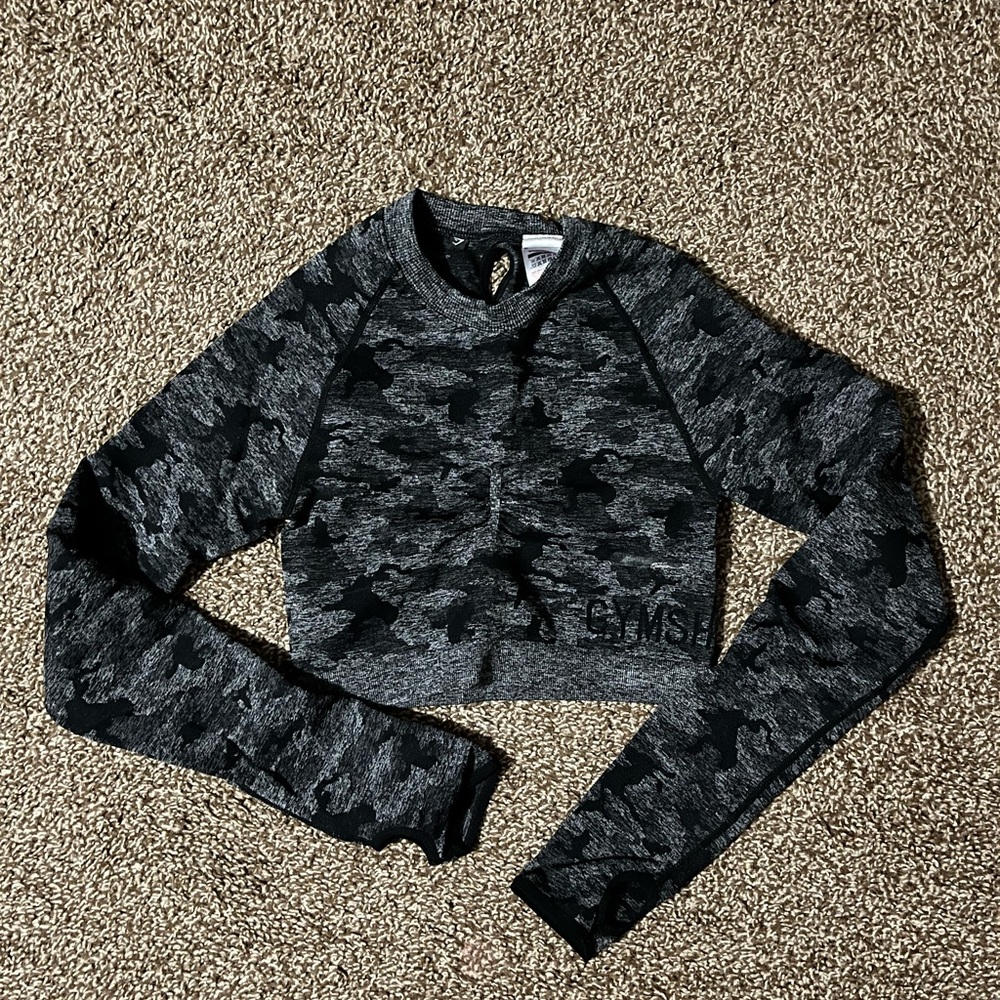 Gymshark seamless camo crop top